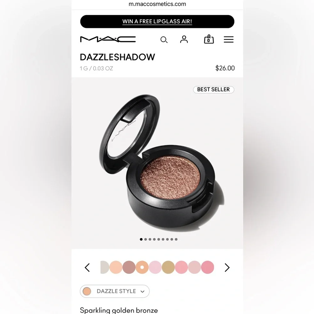 MAC Dazzleshadow Eyeshadow - Dazzle Style